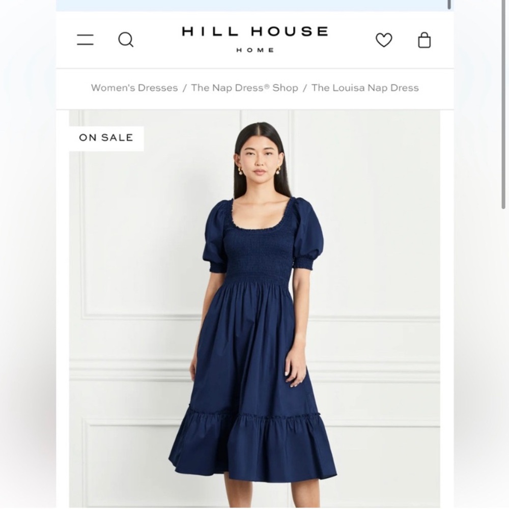 NWT Hill House Louisa Dress- Navy XS